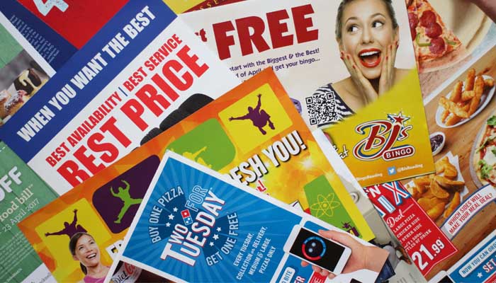 Advertising leaflets 